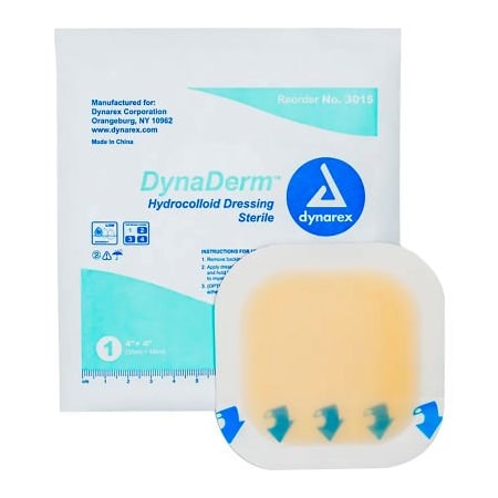 Dynarex Dynarex DynaDerm Thin Hydrocolloid Dressing Bandage, 4inL x 4inW, 120 Pcs 3015
